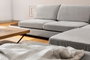 Atelier Del Sofa Tulip Corner Right con Puf - Gris claro